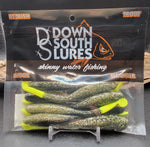 Down South Lures Southern Shad 4-1/2" Paddle Tail Fishing Swimbait 8-Pack (MADE IN USA) - FBA