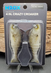 H2O Xpress Premium Pre-Rigged Swimbait Crazy Croaker 4"/2 Pk - Amazingly Lifelike!