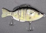 H2OX Jointed Hard-Bodied Sunfish Premium Swimbait - Big Bass Fishing!