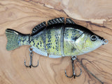 H2OX Jointed Hard-Bodied Sunfish Premium Swimbait - Big Bass Fishing!