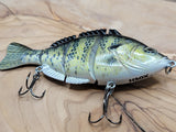 H2OX Jointed Hard-Bodied Sunfish Premium Swimbait - Big Bass Fishing!