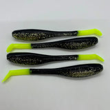 Down South Lures Southern Shad 4-1/2" Paddle Tail Fishing Swimbait 8-Pack (MADE IN USA) - FBA