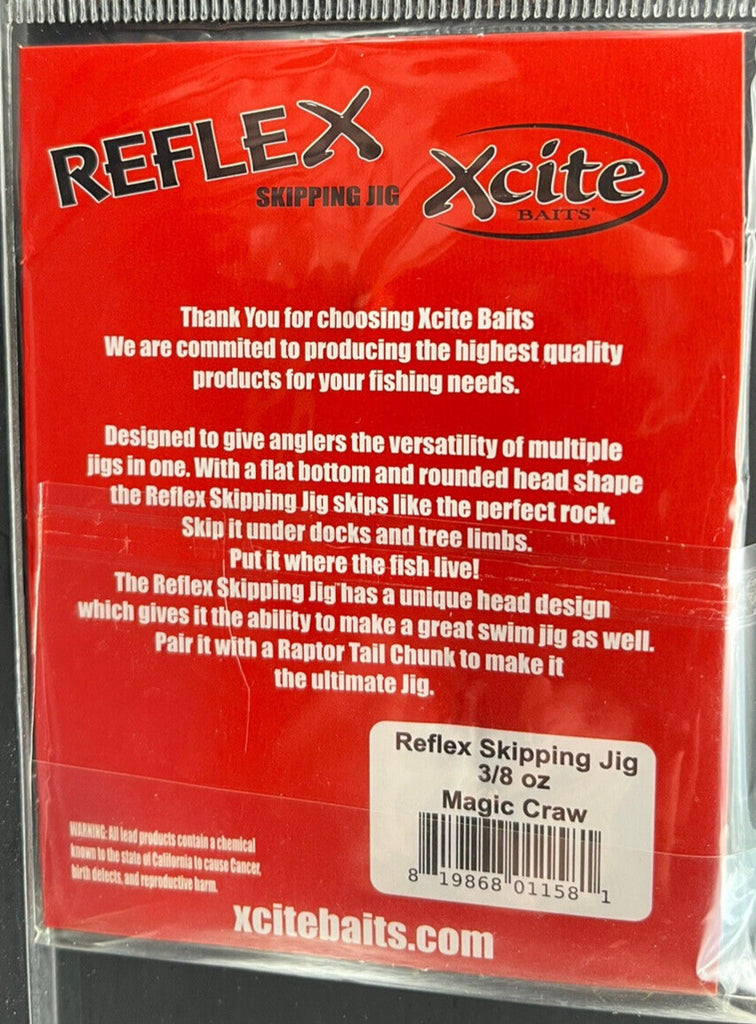 Xcite Baits Reflex Skipping Jig - 3/8 oz. Magic Craw