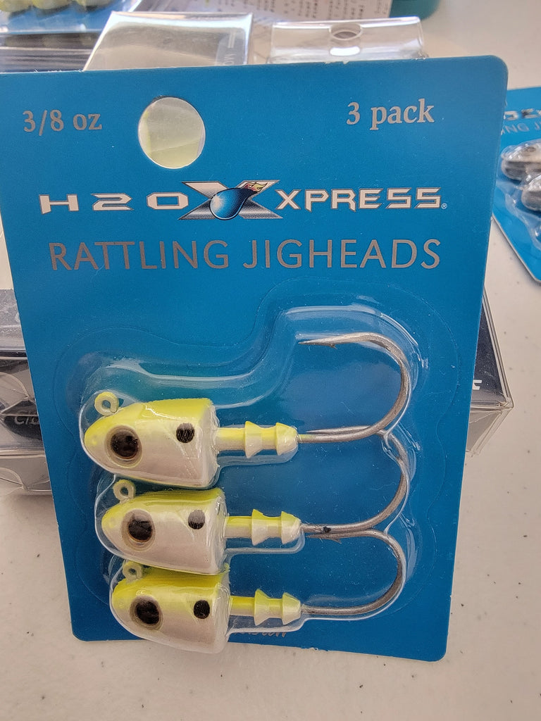 H2O Xpress Coastal Series Rattling Jigheads 3 Pack – Blue Springs