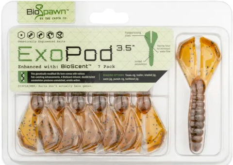 BioSpawn ExoPod Swimbait Fishing Lure - 3.5-in, 7 pk - Enhanced with BioScent