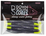 Down South Lures Super Model 5" Paddle Tail Fishing Swimbait 5", 6-Pack (Made in USA)
